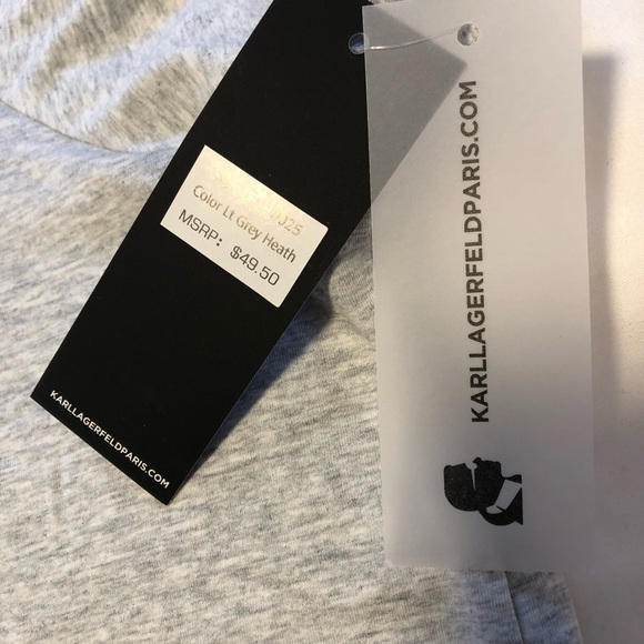 Karl Lagerfeld 3X Paris Eiffel Tower Grey Heath Sequin T shirt Graphic - Picture 11 of 12